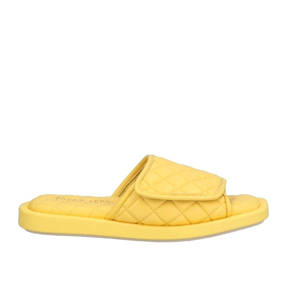 PAOLA FERRI Quilted Yellow Sandals